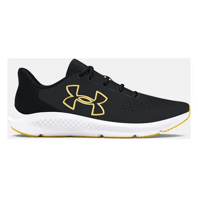 Chaussure de course Under Armour Charged Pursuit 3 Big Logo pour homme Anthracite / Noir / Taxi 