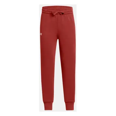 Pantalon de jogging Under Armour Rival Fleece pour fille Earthen Orange / Blanc YXS (122 - 127 c