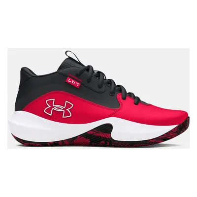 Chaussure de basket Grade School Under Armour Lockdown 7 Rouge / Noir / Blanc 35.5