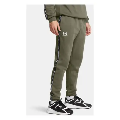 Pantalon de jogging à bandes griffées Under Armour Icon Fleece pour homme Marine OD Vert / Blanc