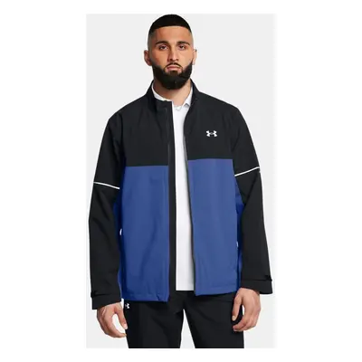 Veste de pluie Under Armour Drive pour homme Noir / Tech Bleu / Metallique Argent L