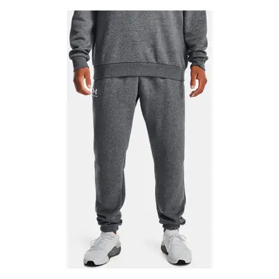 Pantalon de jogging Under Armour Icon Fleece pour homme Pitch Gris Medium Heather / Blanc L