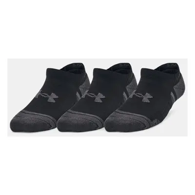 Lot de 3 paires de chaussettes invisibles Under Armour Performance Tech pour enfant Noir / Noir 