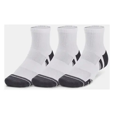 Lot de 3 paires de chaussettes mi-hautes Under Armour Performance Tech unisexes Blanc / Blanc / 