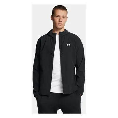 Veste coupe-vent Under Armour Stretch Woven pour homme Noir / Blanc 3XL