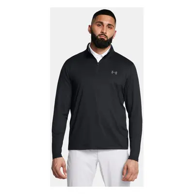 Haut ¼ zip Under Armour Match Play pour homme Noir / Pitch Gris L