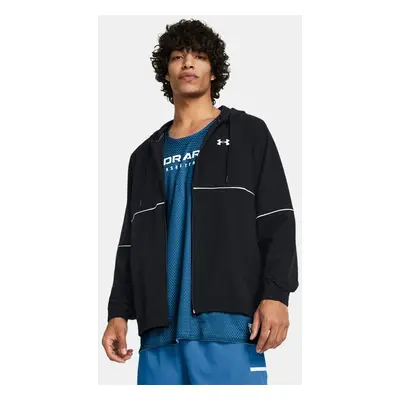 Veste Under Armour Zone Woven pour homme Noir / Noir / Blanc 3XL