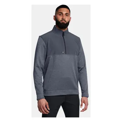 Haut ½ zip Under Armour Drive Storm SweaterFleece pour homme Downpour Gris / Gravel / Blanc L