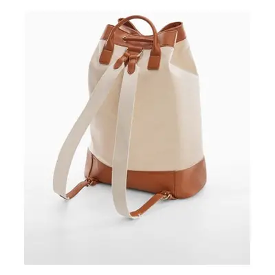 MANGO MAN - Sac à dos combiné toile beige - Taille unique - Homme