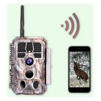 Caméra de Chasse WiFi Bluetooth, 32MP HD 1296P et Vision Nocturne,0.1S Temps de Déclenchement,No