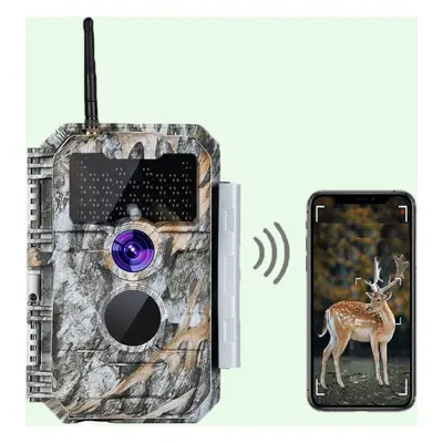 Caméra de Chasse WiFi Bluetooth,32MP et des vidéos HD 1296P,Détection de Mouvement 110°PIR, Prot