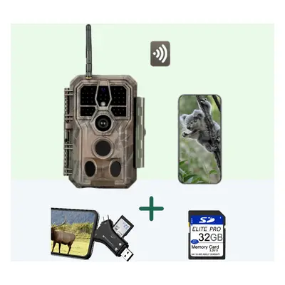 Caméra de Chasse WiFi, 32MP HD 1296P,0.1S Temps de Déclenchement,No Glow LED Infrarouge et IP66 