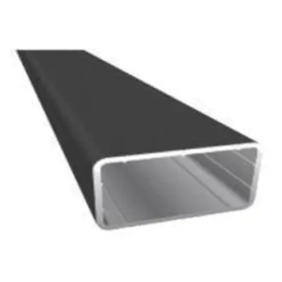 Profilé de construction en aluminium revêtu par poudre, noir, 29 x 49 mm, 2,9 m de long (série W