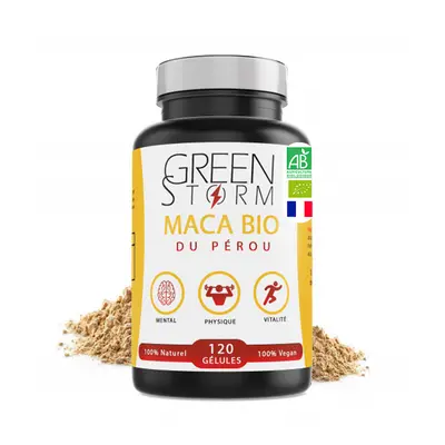 Maca bio du Pérou Greenstorm boite de 120 gélules