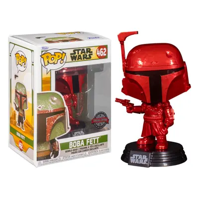 BOBA FETT CHROME ROUGE / STAR WARS LE LIVRE DE BOBA FETT / FIGURINE FUNKO POP / EXCLUSIVE SPECIA