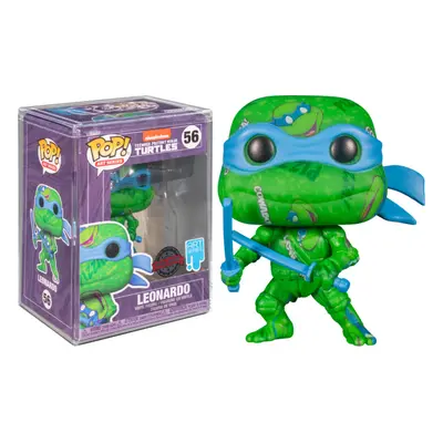 LEONARDO ARTIST WITH POP PROTECTOR / LES TORTUES NINJA / FIGURINE FUNKO POP / EXCLUSIVE SPECIAL 