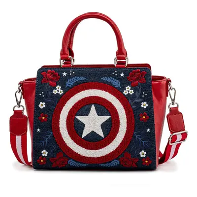 SAC A MAIN CAPTAIN AMERICA 80 TH ANNIVERSARY FLORAL / CAPTAIN AMERICA / LOUNGEFLY