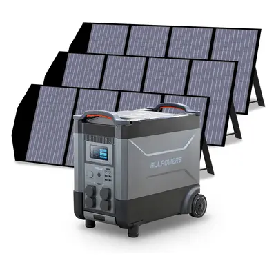 ALLPOWERS G¨¦n¨¦rateur Solaire 4000W (R4000 + SP029 140W Panneau Solaire) R4000+3PCS SP029 Panne