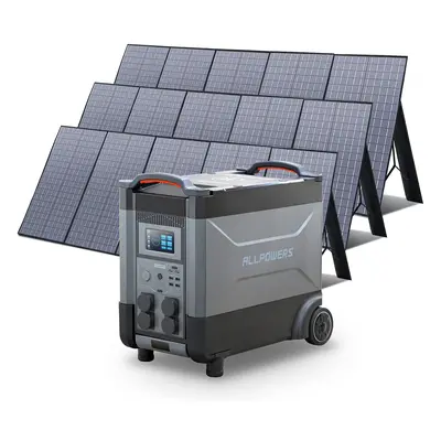 ALLPOWERS G¨¦n¨¦rateur Solaire 4000W (R4000 + SP037 400W Panneau Solaire) R4000 + 3PCS SP037 Pan