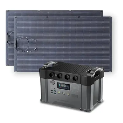 ALLPOWERS G¨¦n¨¦rateur Solaire 2000W (S2000 + SF200 Panneau Solaire Flexible 200W) S2000+2PCS SF