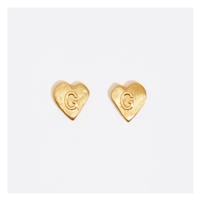 Boucles d’oreilles lettre G cœur doré