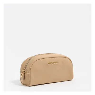 Trousse de toilette nylon camel clair