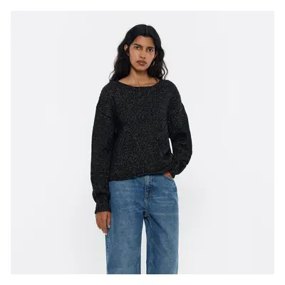 Pull coutures multicolores noir