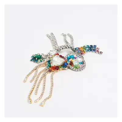 Bracelet cristaux cœur multicolore