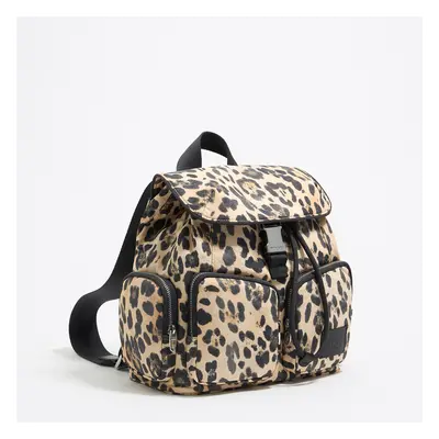 Sac à dos moyen nylon Leopard naturel