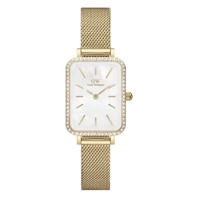 Daniel Wellington DW Montre Quadro Lumine Bezel Evergold MOP Gold