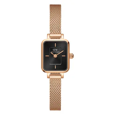 Daniel Wellington DW Montre Quadro Mini Melrose Onyx Rose Gold