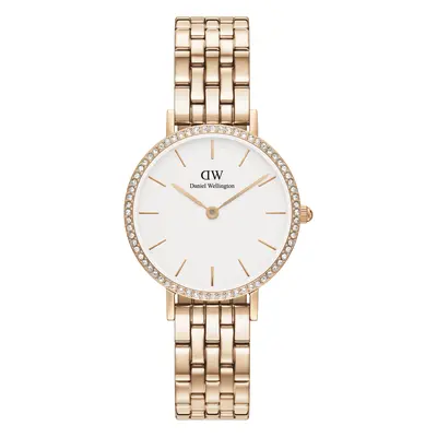 Daniel Wellington DW Montre Petite Lumine Bezel 5-Link Melrose Rose Gold