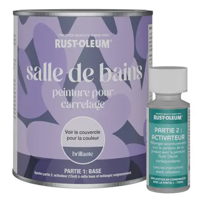 Peinture pour Carrelage de Salle de Bain, Finition Brillante - Bleu Poudré 750ml