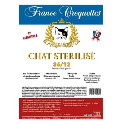 France Croquettes Chat stérilisé 36/12