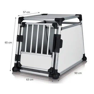 Cage de transport pour chien Alu Autobox - 63 x 65 x 90 cm