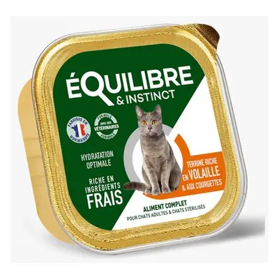 Equilibre et Instinct - Patées pour chat stérilisé, volaille et courgette