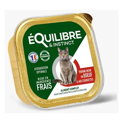 Equilibre et Instinct - Patées pour chat stérilisé, boeuf et courgette