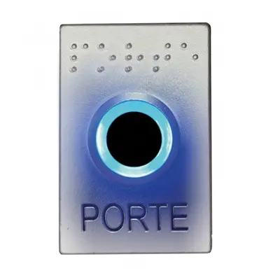 Kit bouton poussoir encastre-saillie chrome mat