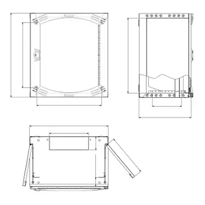 Actassi coffret mural opb 9u l600 p500 châssis fixe 19p - po