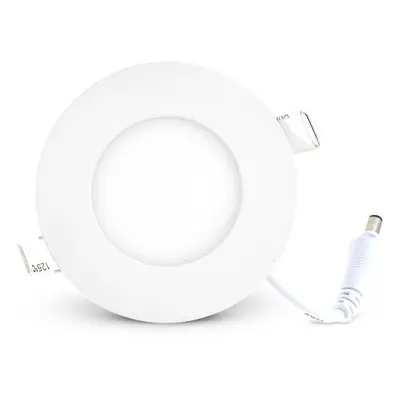 Plafonnier led diamètre 85mm, 3w, 3000k, en polycarbonate pour éclairage d'ambiance.