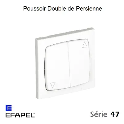 Efapel 47281sbr - poussoir double de persienne - série 47