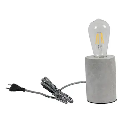 Lampe cylindre à poser en béton - douille e27. 40W max