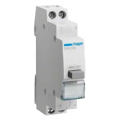 Interrupteur poussoir 2s, 16a, 230v /sv042/ hager svn332