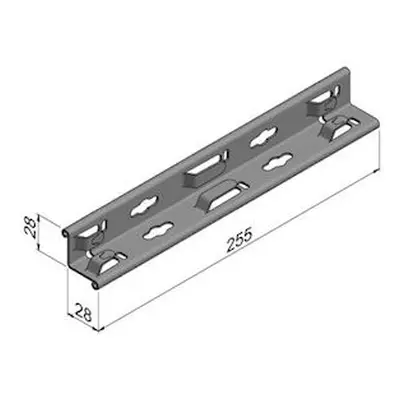 Eclisse eru3 pour chemins de câbles fil, type sz.