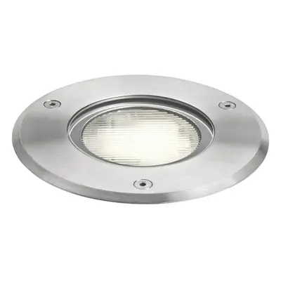 Encastré de sol extérieur gx53 ip67 ik10, rond, inox, lampe non fournie