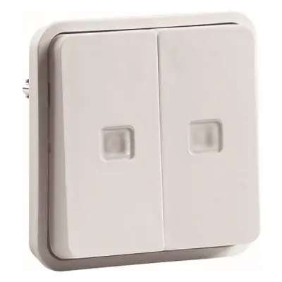 Double interrupteur va-et-vient cubyko double blanc - wna041b hager