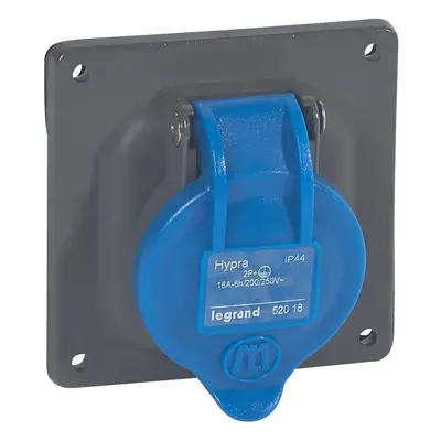 Hypra ip44 socle de prise 200v - 16a - 2p+t