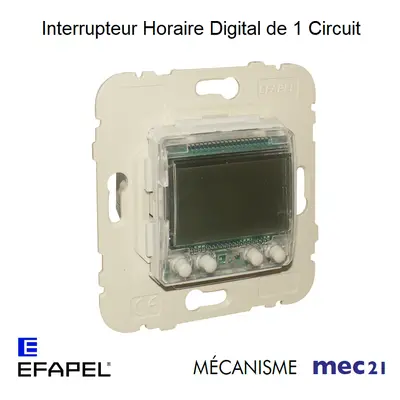 Efapel 21041 - mécanisme interrupteur horaire digital - 1 circuit