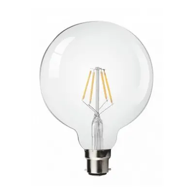 Ampoule led à filament globe g125 de 4,5 w (non dimmable, 2700 k, b22, 470 lm = 40 w, transparen