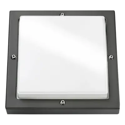 Basso applique murale ou hublot extérieur, 2xe27 sans lampe, graphite. Avec détecteur. Matériau 